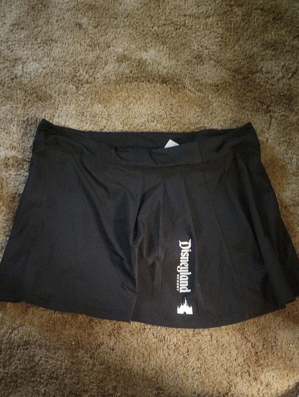 Disneyland Black Women's Pleated Skort with White Disneyland Logo